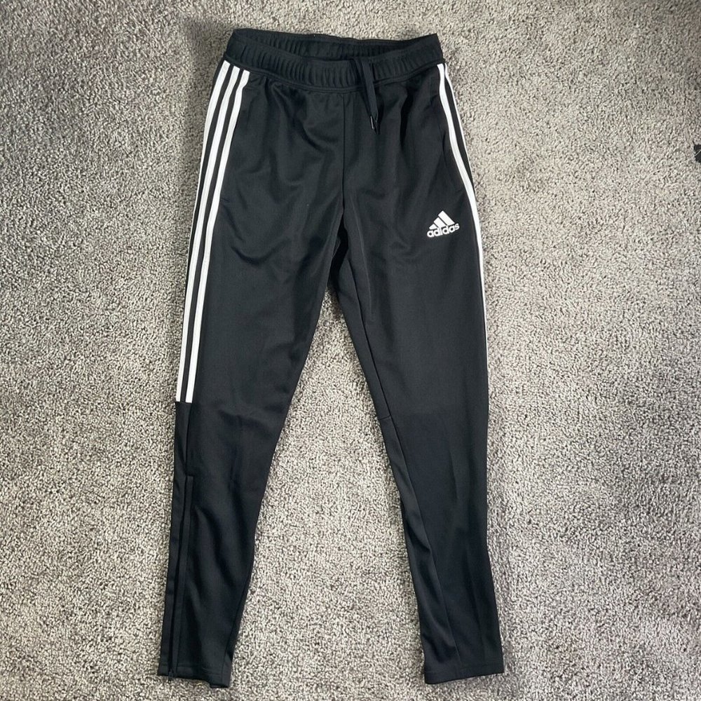 Adidas Womens Activewear Track Pants Mid Rise Black Small Aero Ready Joggers